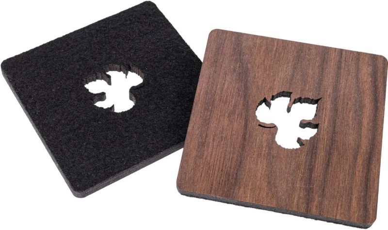 Untersetzer-Set Holz&Filz "Weinblatt"