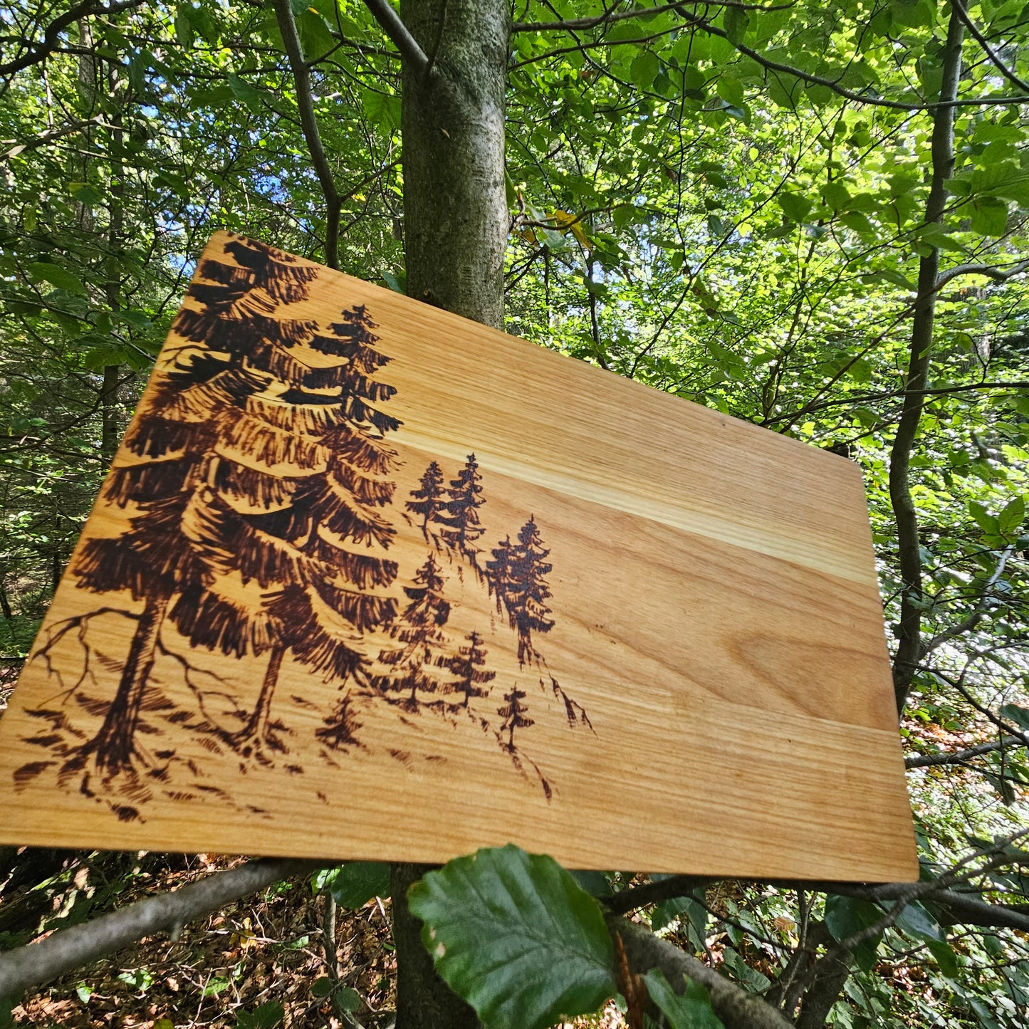 Schneidebrett Kirschbaum "Fichtenwald"