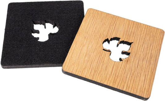 Untersetzer-Set Holz&Filz "Weinblatt"