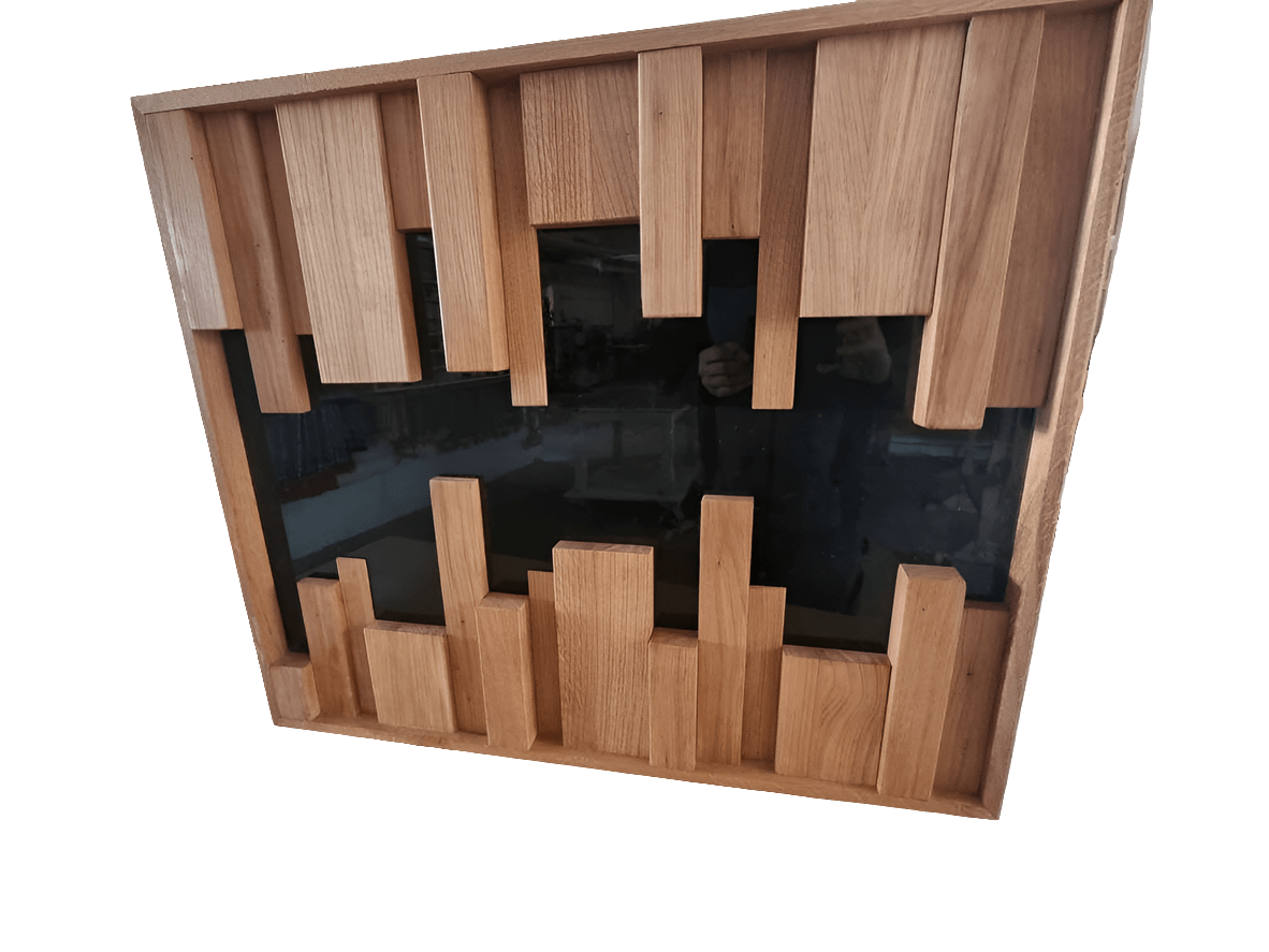 3D Wandbild "Stabka" moderne Holz - Kunst für die Wand - Woodequipment24