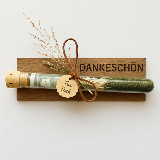 Reagenzglas Geschenkeverpackung personalisierbar