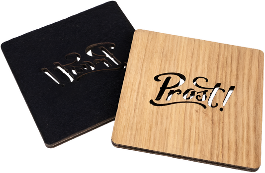 Untersetzer-Set Holz&Filz "Prost"