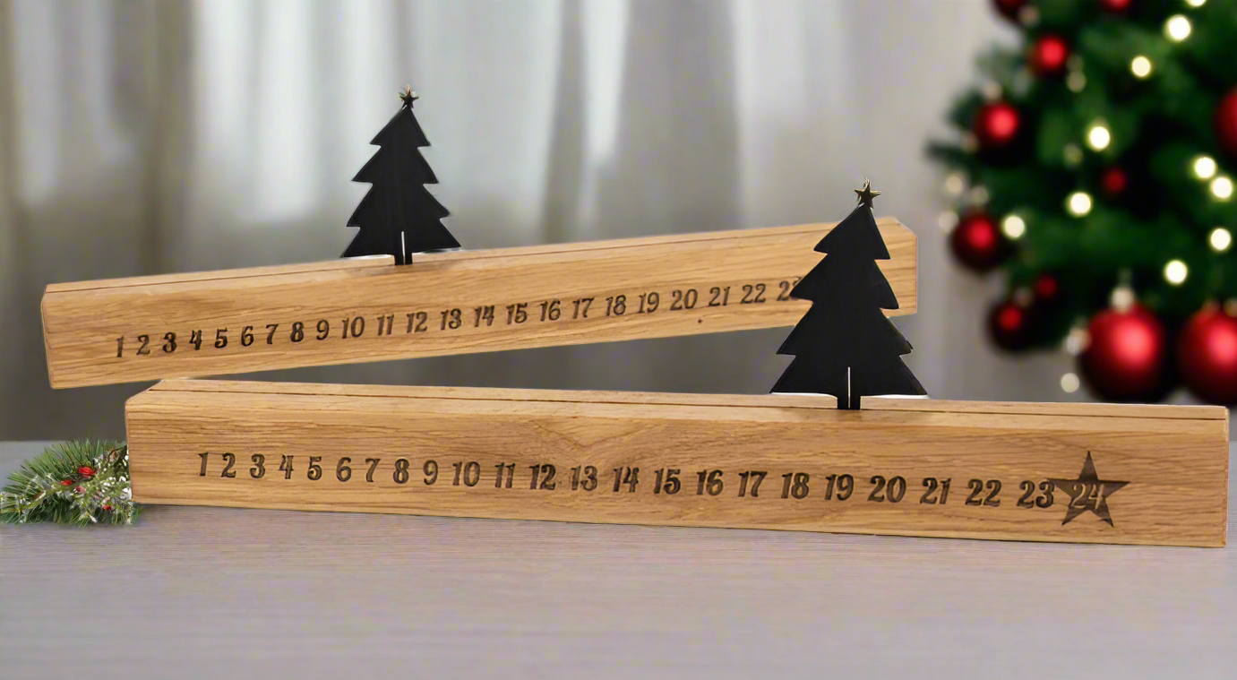 Adventskalender aus geölter Eiche