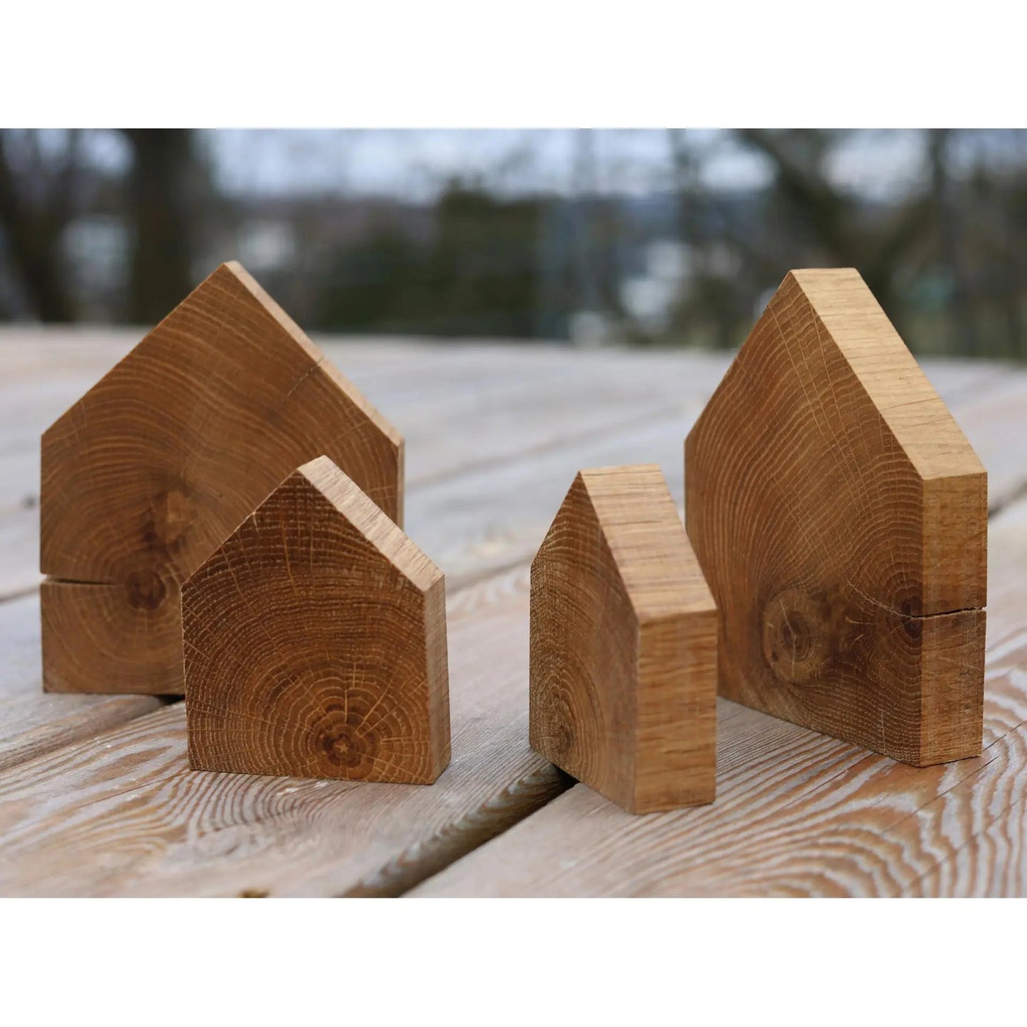 Eichen Dekohäuschen Set - Woodequipment24