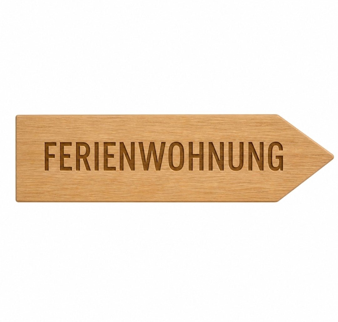 Holz Wegweiser Schild – Personalisierte Pfeilschilder aus Eiche - Wood - 24