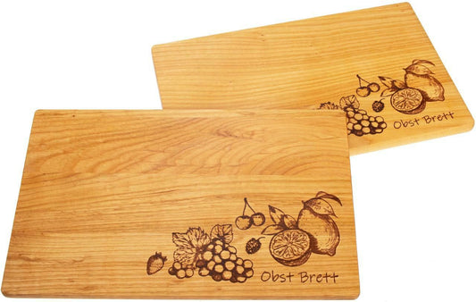 Schneidebrett Kirschbaum "Obstkorb"
