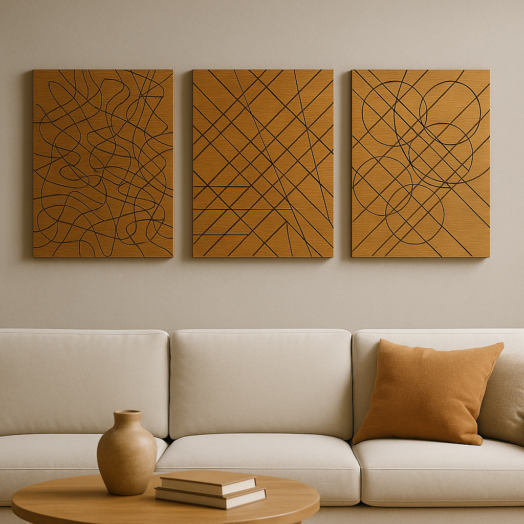 Eichenholz Wandbilder, gelasert 45x60cm
