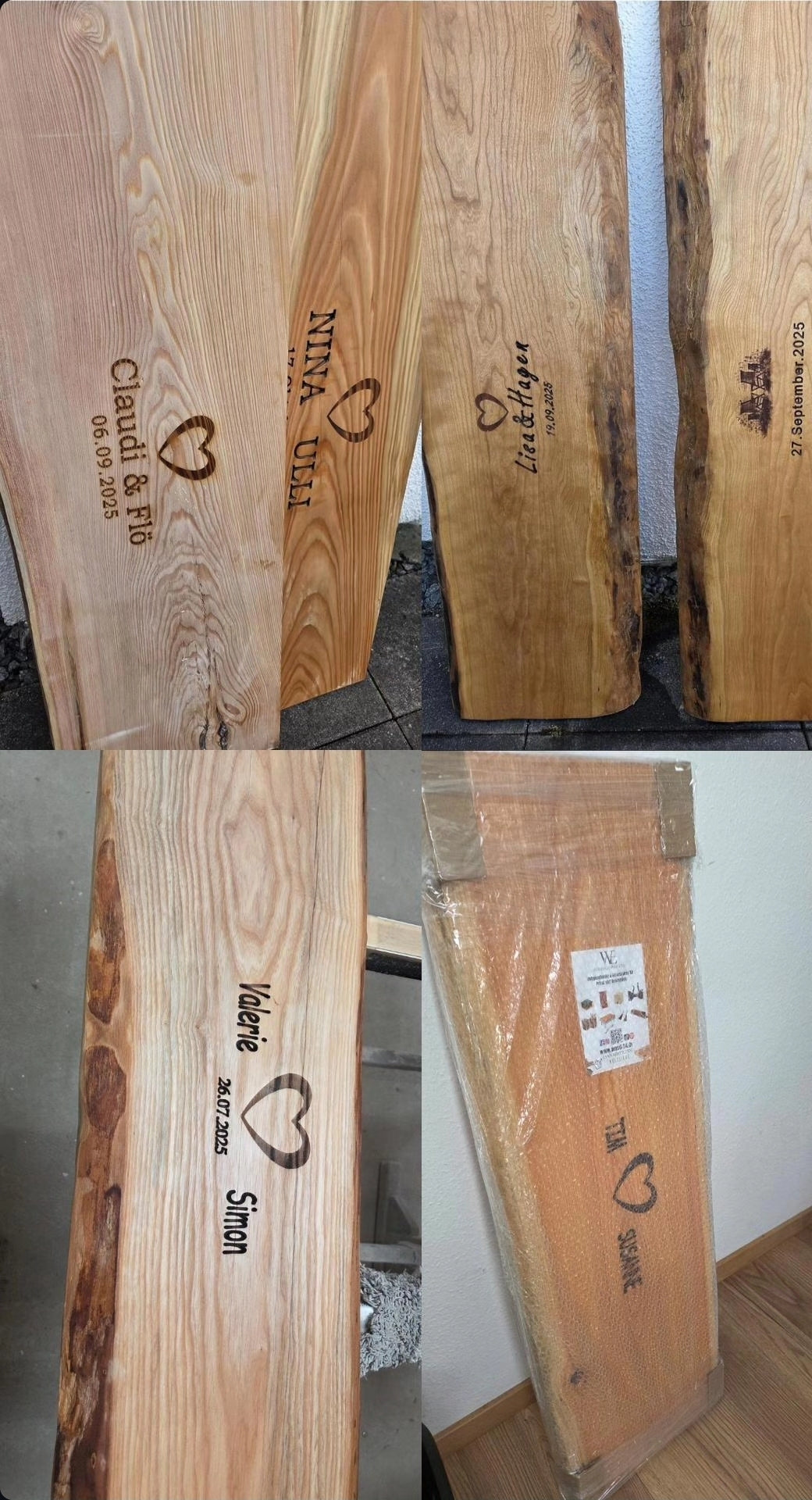Sitzbank aus Massivholz zum gravieren *Personalisierbar* I Hochzeit I Rente I Geburtstag