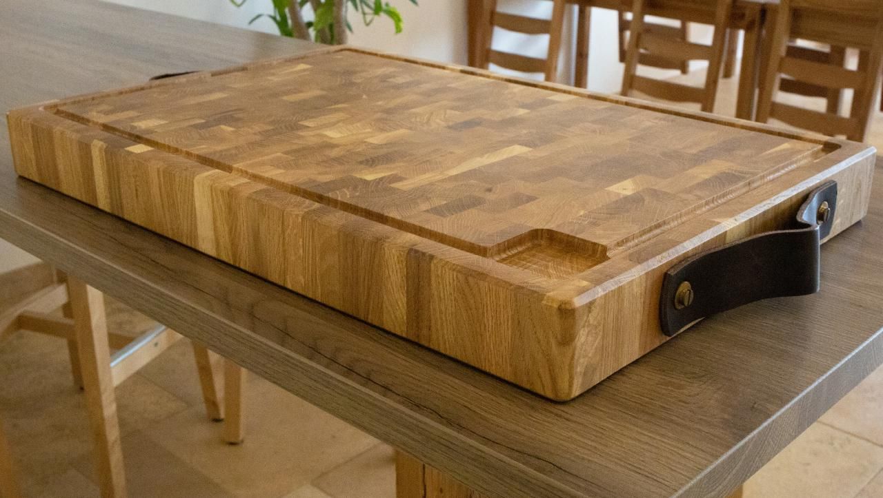 Schneidebrett Hackblock "Bigwood" aus StirnHolz , 60×40×6cm *PERSONALISIERBAR*