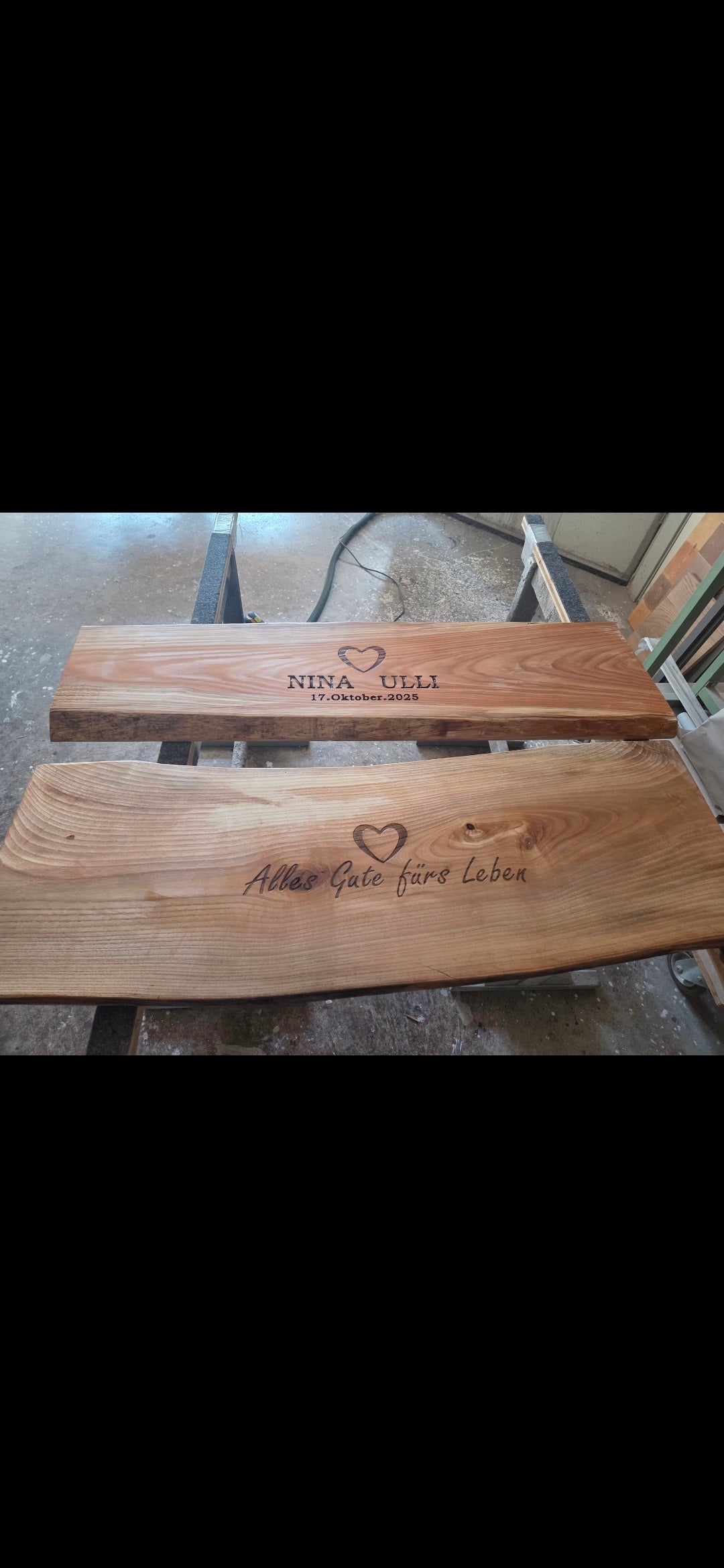Sitzbank aus Massivholz zum gravieren *Personalisierbar* I Hochzeit I Rente I Geburtstag