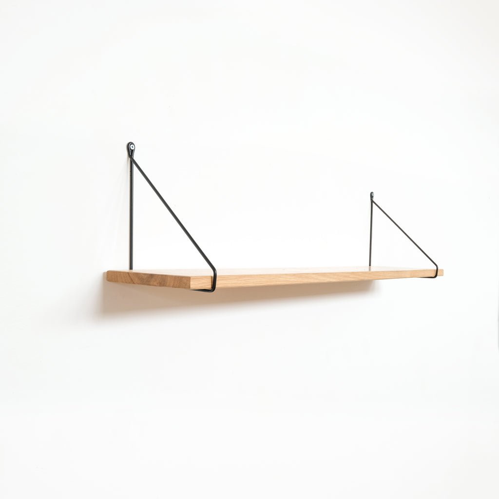 Wandregal aus massiver Eiche geölt| Handgefertigtes Regalbrett | Kleines Regal für Küche, Bad & Wohnzimmer |