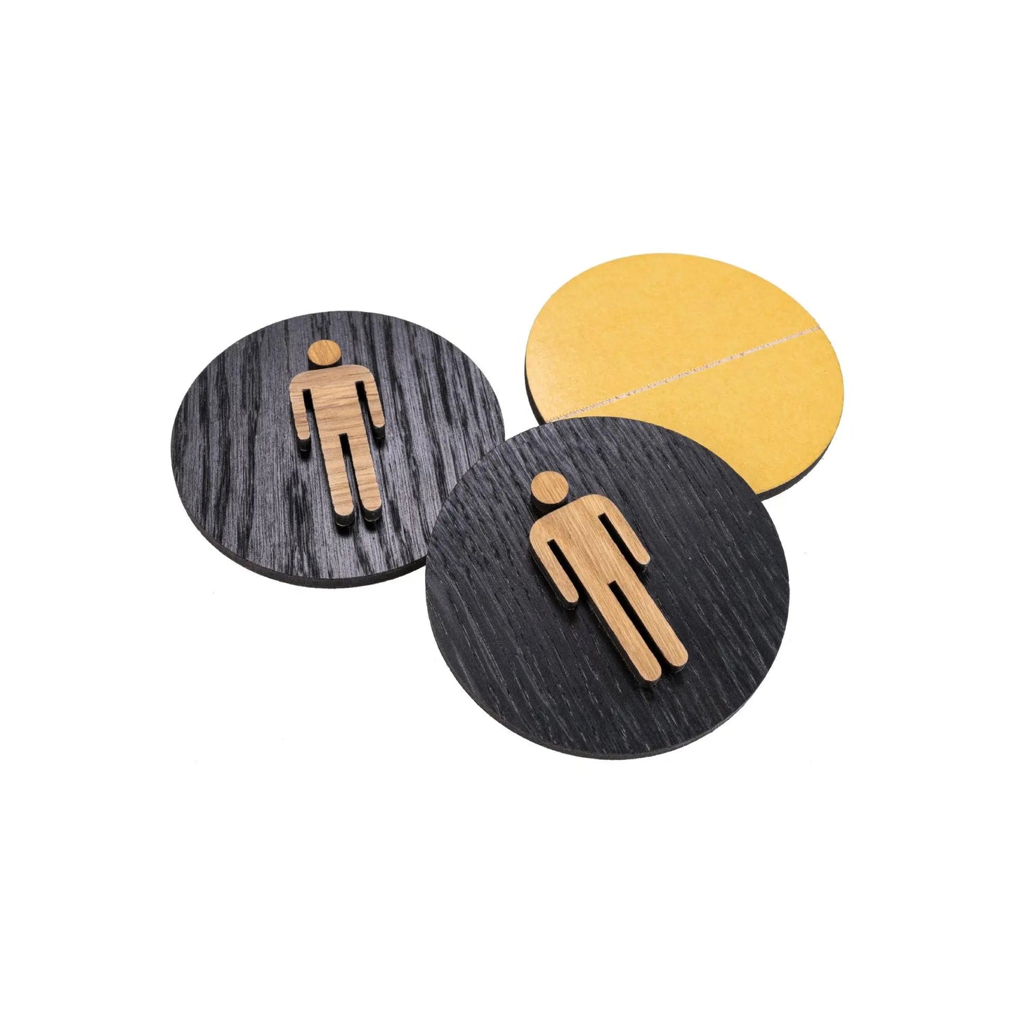 WC Türschild 9 cm aus Echtholz – Hochwertiges Toilettenschild selbstklebend – Damen, Herren, Unisex, Baby & Rollstuhl – Modernes Holz Schild für Restaurant, Hotel, Büro & Ferienwohnung - Woodequipment24