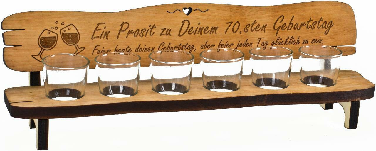 Schnapsbank Geburtstagsgeschenk personalisiert, von 20-90 Jahre, inklusive Gläser und Lasergravur, das perfekte Geschenk, für Männer, Bar