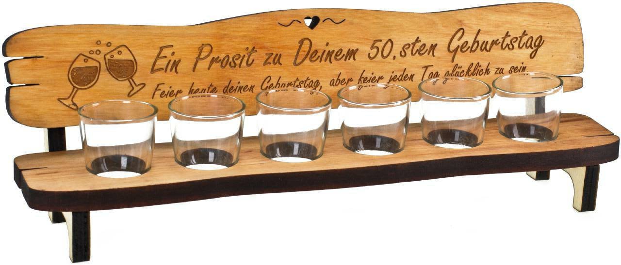 Schnapsbank Geburtstagsgeschenk personalisiert, von 20-90 Jahre, inklusive Gläser und Lasergravur, das perfekte Geschenk, für Männer, Bar