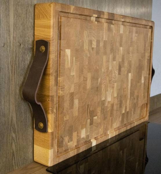 Schneidebrett Hackblock aus Holz , 60×40×6cm,