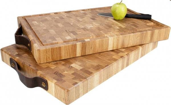 Schneidebrett Hackblock aus Holz , 60×40×6cm,
