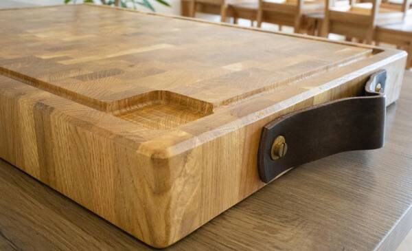 Schneidebrett Hackblock aus Holz , 60×40×6cm,
