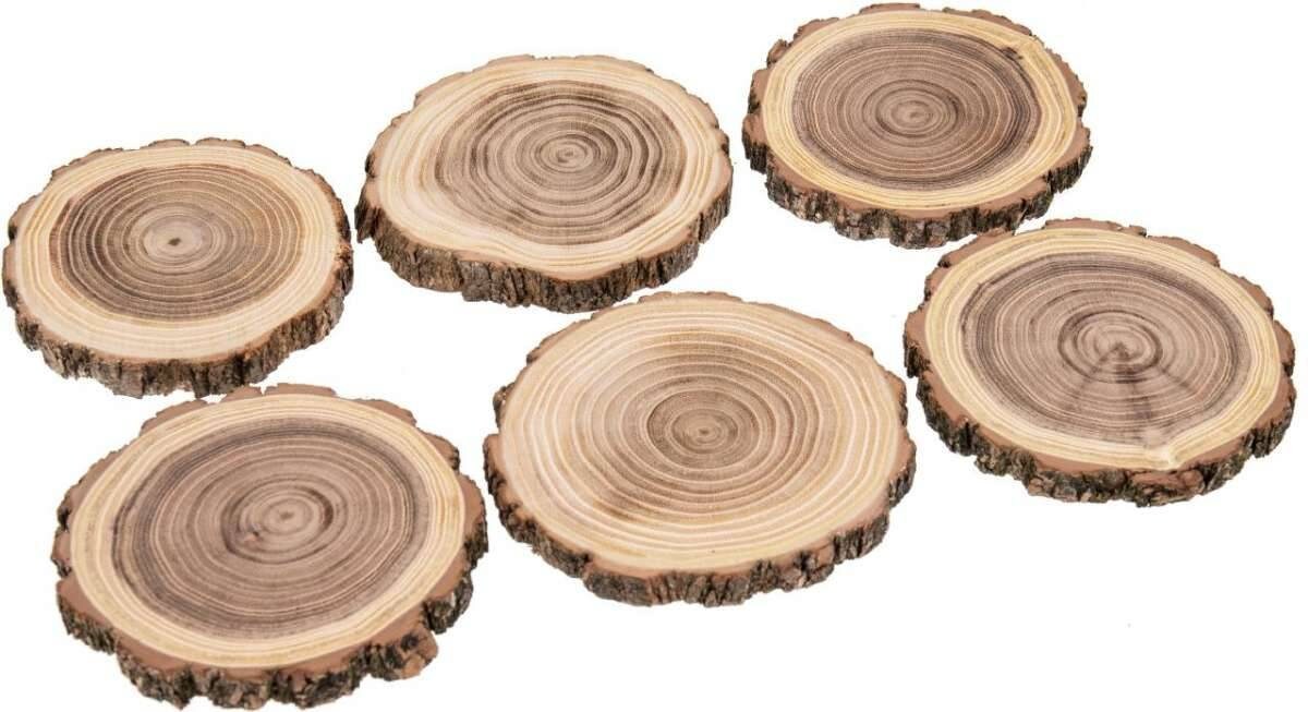 Holzscheibe mit Rinde Untersetzer