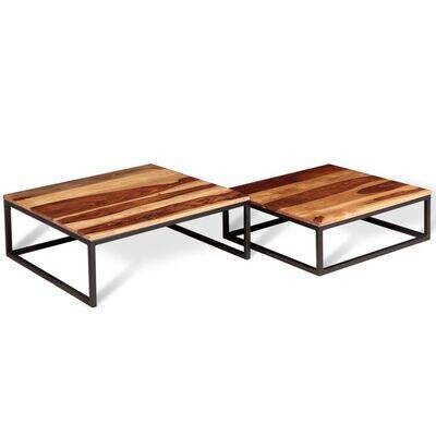 WE24 Couchtisch Set, Beistelltische aus Metall und Holz