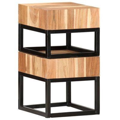 Design Set Couchtisch Beistelltisch mit Metallgestell