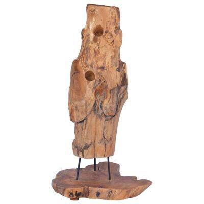 Weinregal, Weinflaschen Aufbewahrung Holz, Weinschrank in Skulpturen Optik