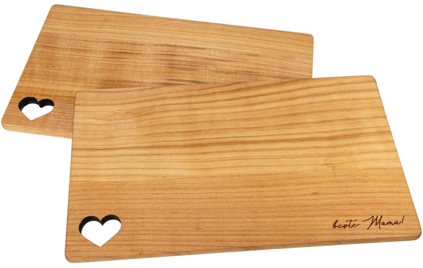 Schneidebrett mit Herz und Gravur *PERSONALISIERBAR* - Woodequipment24