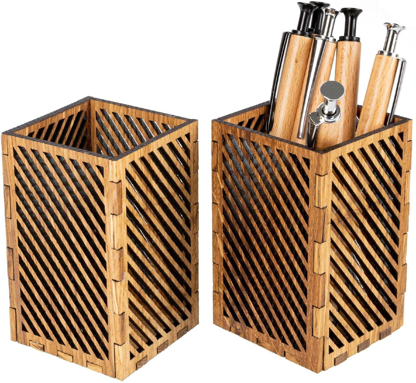Stiftehalter Stiftebox Holz, Aufbewahrun, Ordnung Schreibtisch - modernes Design - Woodequipment24