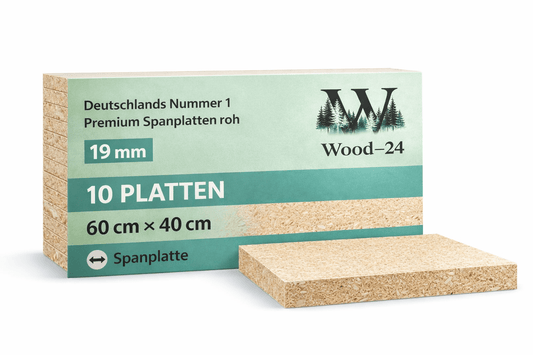 10x Egger Qualitäts Spanplatten 60x40 cm 19 mm stark – Zuschnitt Holzplatten roh – ideal für Möbelbau, DIY, Basteln, Werkstatt, Lasern, Fräsen & Beschichten - Woodequipment24
