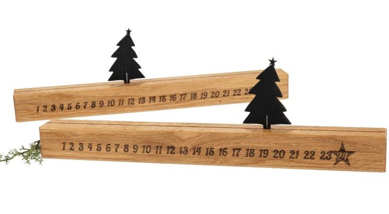 Adventskalender aus geölter Eiche - Woodequipment24