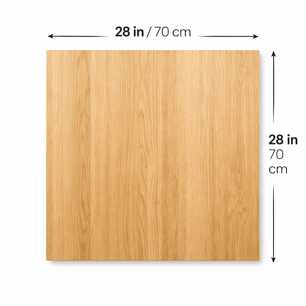 Bistro Tisch 70x70 cm – Eiche Furnier mit schwarzem Metallgestell | Café - & Gastronomietisch | Modern & Stabil - Woodequipment24