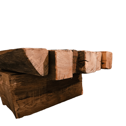 Couchtisch "Loftana" aus massiven alten Balken - Woodequipment24
