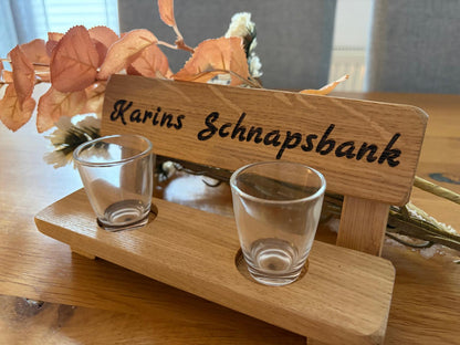 Eiche Schnapsbänke - Lustiges Geschenk - Wood-24