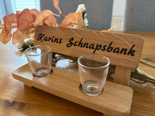 Eiche Schnapsbänke - Lustiges Geschenk - Wood-24