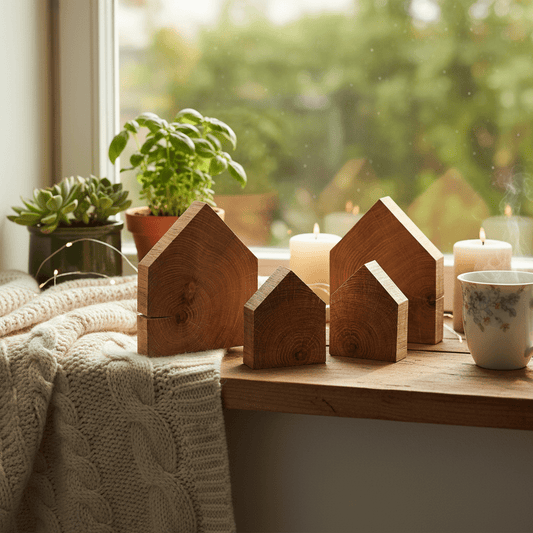 Eichen Dekohäuschen Set - Woodequipment24