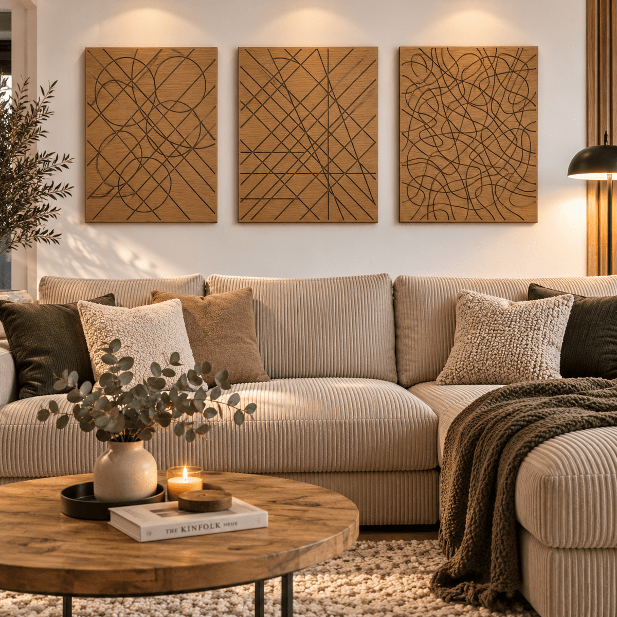 Eichenholz Wandbilder 45x60cm - kunstvoll gelasert - Wood-24
