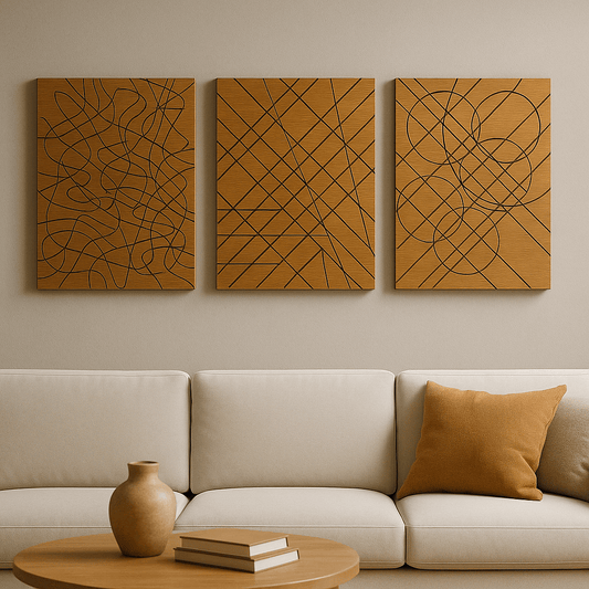 Eichenholz Wandbilder, gelasert 45x60cm - Woodequipment24