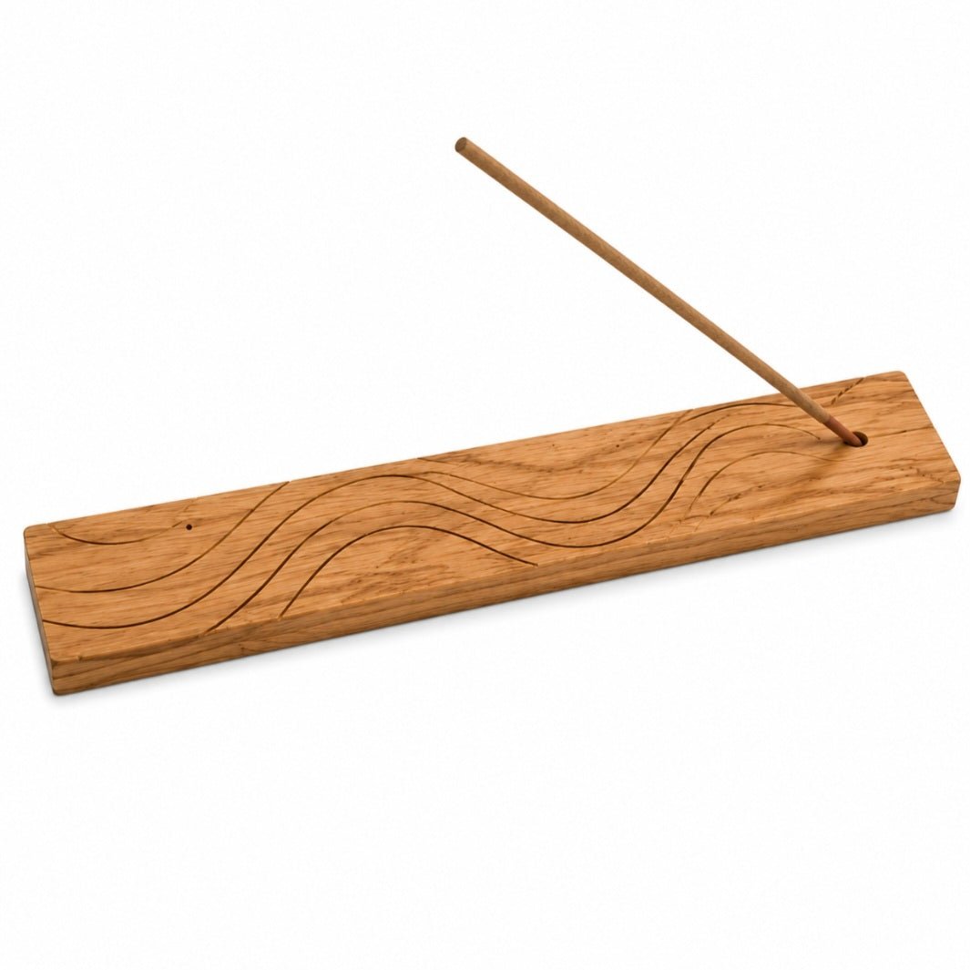 Handgemachter Räucherstäbchenhalter aus Eiche - Wood - 24