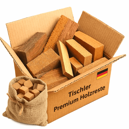 Hartholz Mix 5kg – Tischlerei - Reste – Ideal für Bastler, Modellbau & Epoxid - Projekt - Woodequipment24