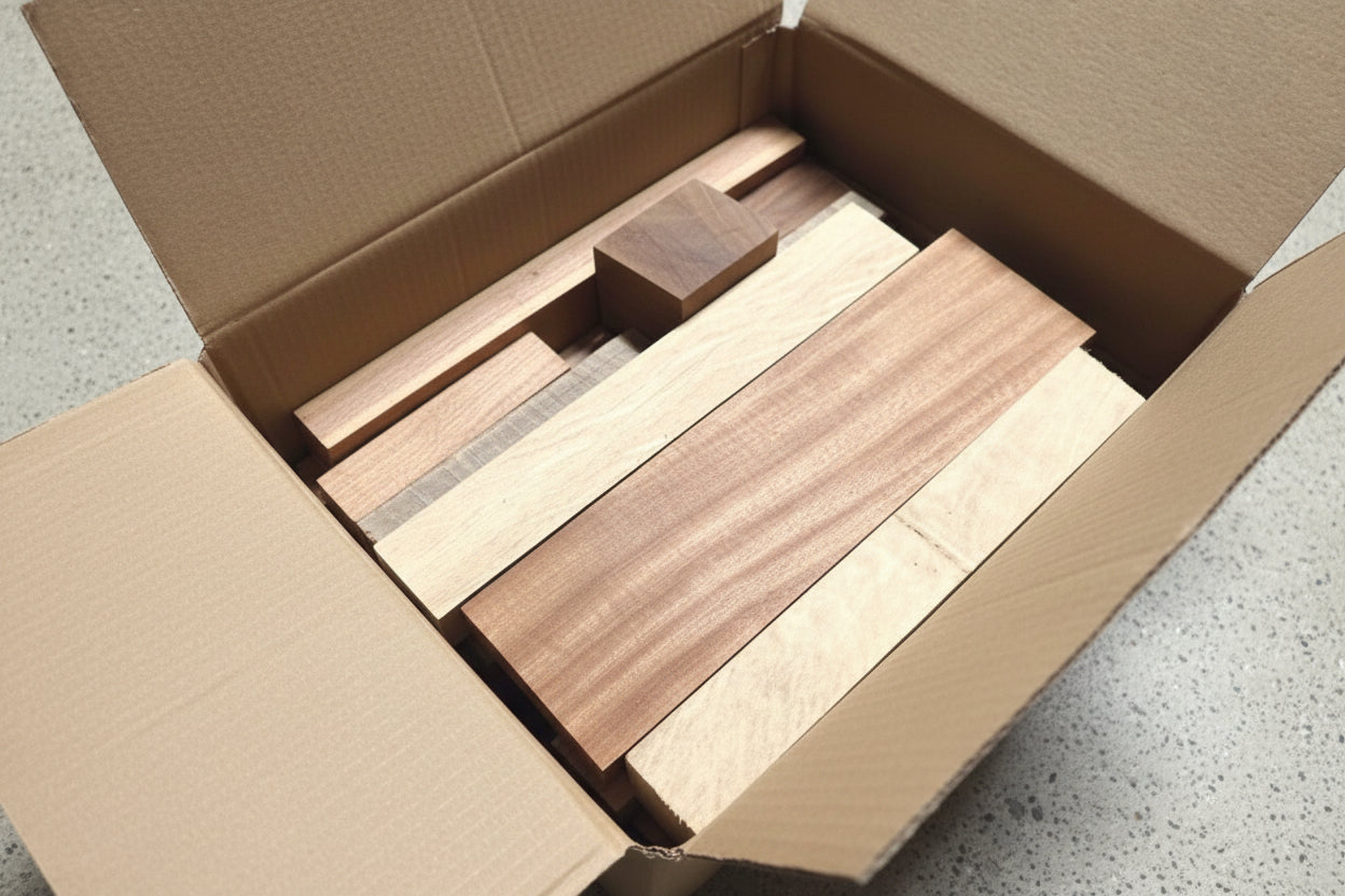 Hartholz Mix 5kg – Tischlerei - Reste – Ideal für Bastler, Modellbau & Epoxid - Projekt - Woodequipment24