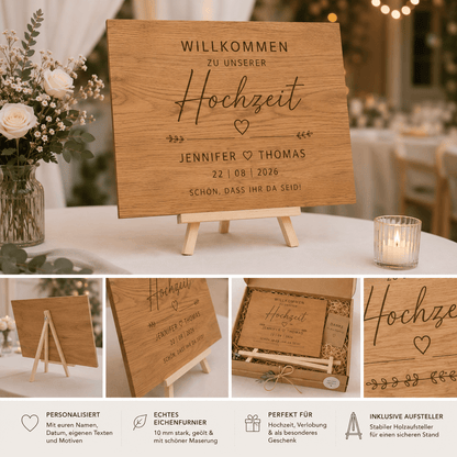 Hochzeits-Begrüßungsschild für den Empfang und Eingangsbereich – weiteres Produktbild 5