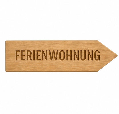 Holz Wegweiser Schild – Personalisierte Pfeilschilder aus Eiche - Wood - 24