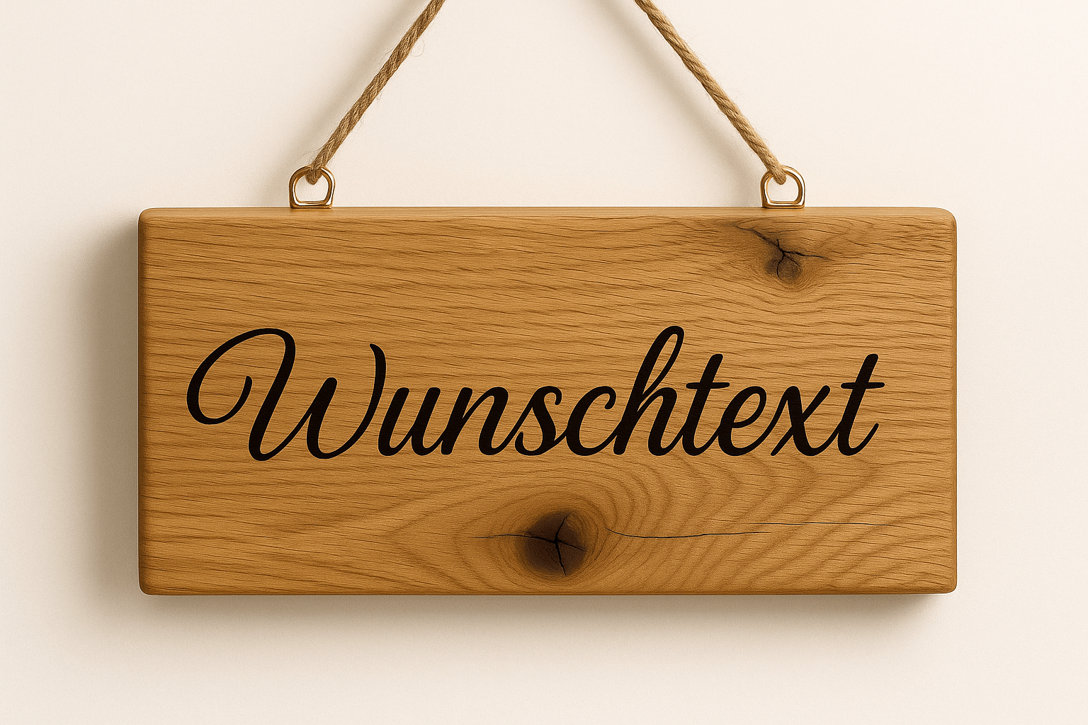 Holzschild Eiche massiv – personalisiert mit Gravur | Wunschtext - Woodequipment24