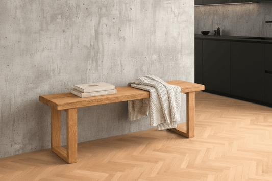 Massive Eichenbank "Scandiano" - Wood - 24