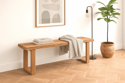 Massive Eichenbank "Scandiano" - Wood - 24