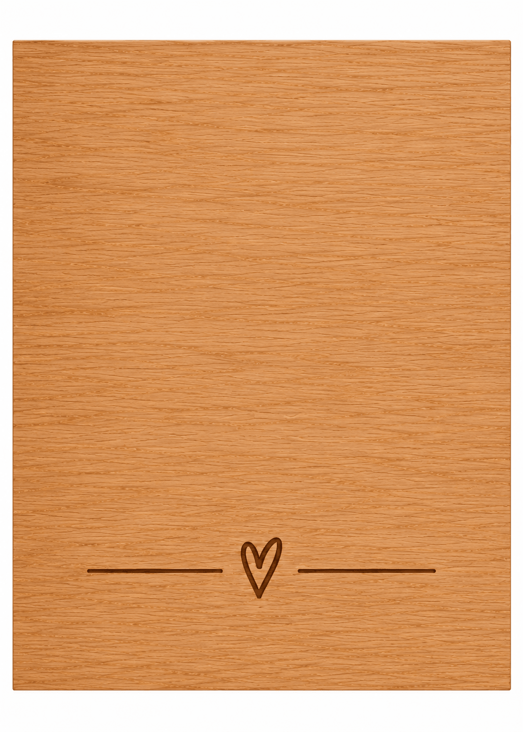 *Personalisierbar*Wandbild aus Eichenfurnier – 50 × 70 cm | Lasergravur Personalisierung - Wood-24