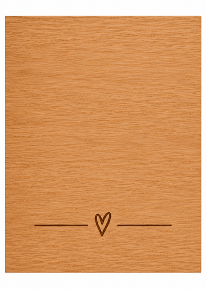 *Personalisierbar*Wandbild aus Eichenfurnier – 50 × 70 cm | Lasergravur Personalisierung - Wood-24