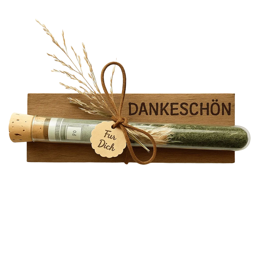 Reagenzglas Geschenkverpackung – Handgemachtes Geldgeschenk & Gutscheinidee - Woodequipment24