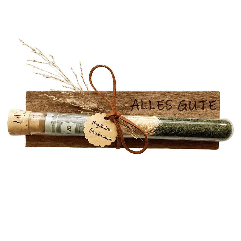 Reagenzglas Geschenkverpackung – Handgemachtes Geldgeschenk & Gutscheinidee - Woodequipment24