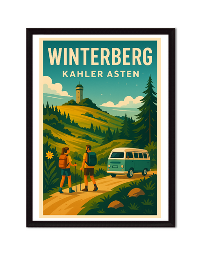 Eingerahmte Bilder vom Sauerland im Retro-Stil