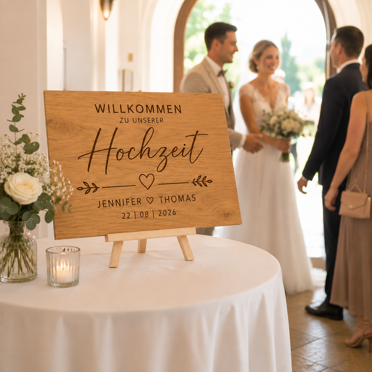 Hochzeitschild - Begrüßungschild -Eingangsbereich Hochzeit - Empfang
